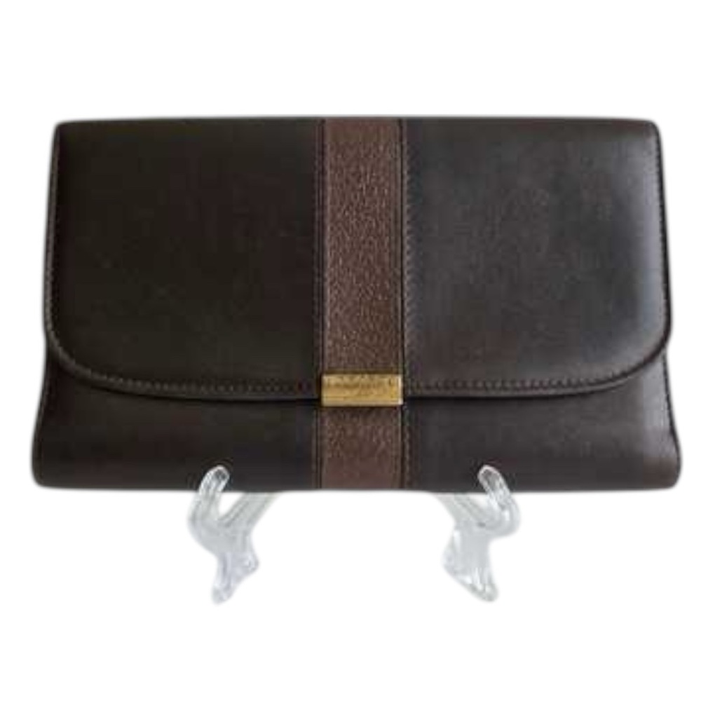 Vintage‎ Coach Mahogany Brown Leather Bridle Compact Clutch